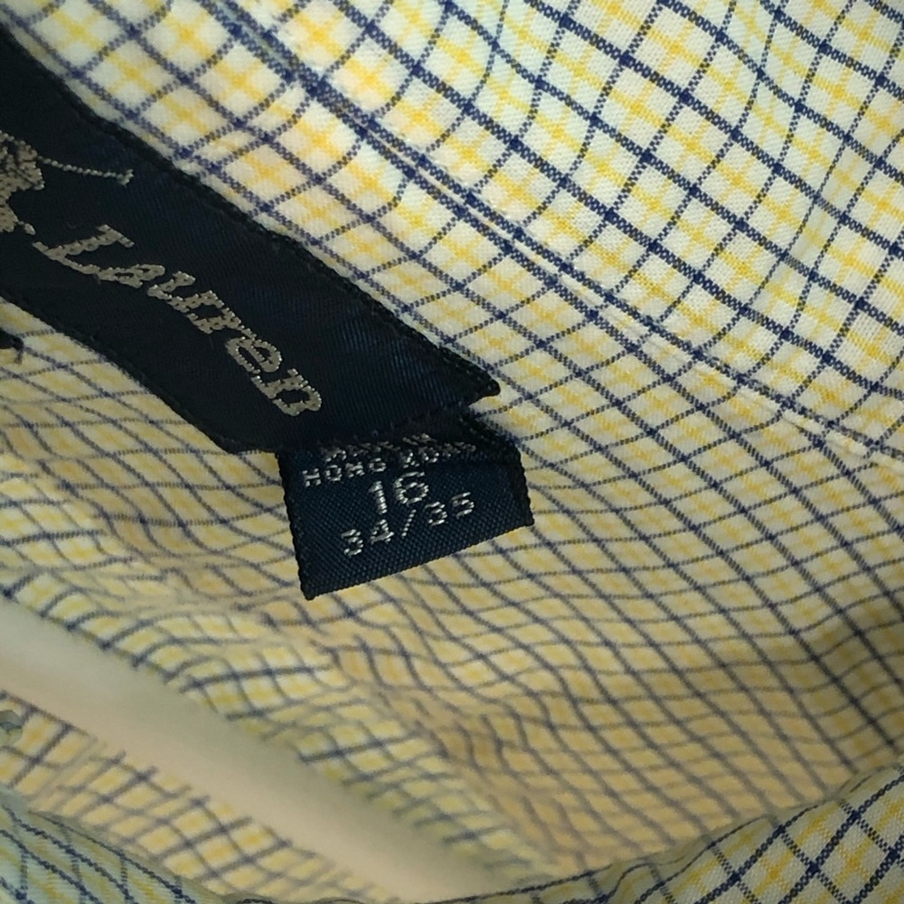 Ralph Lauren Men's Dress Casual Shirt Classic Fit Yarmouth Cotton Size 16 34-35 - Picture 5 of 16